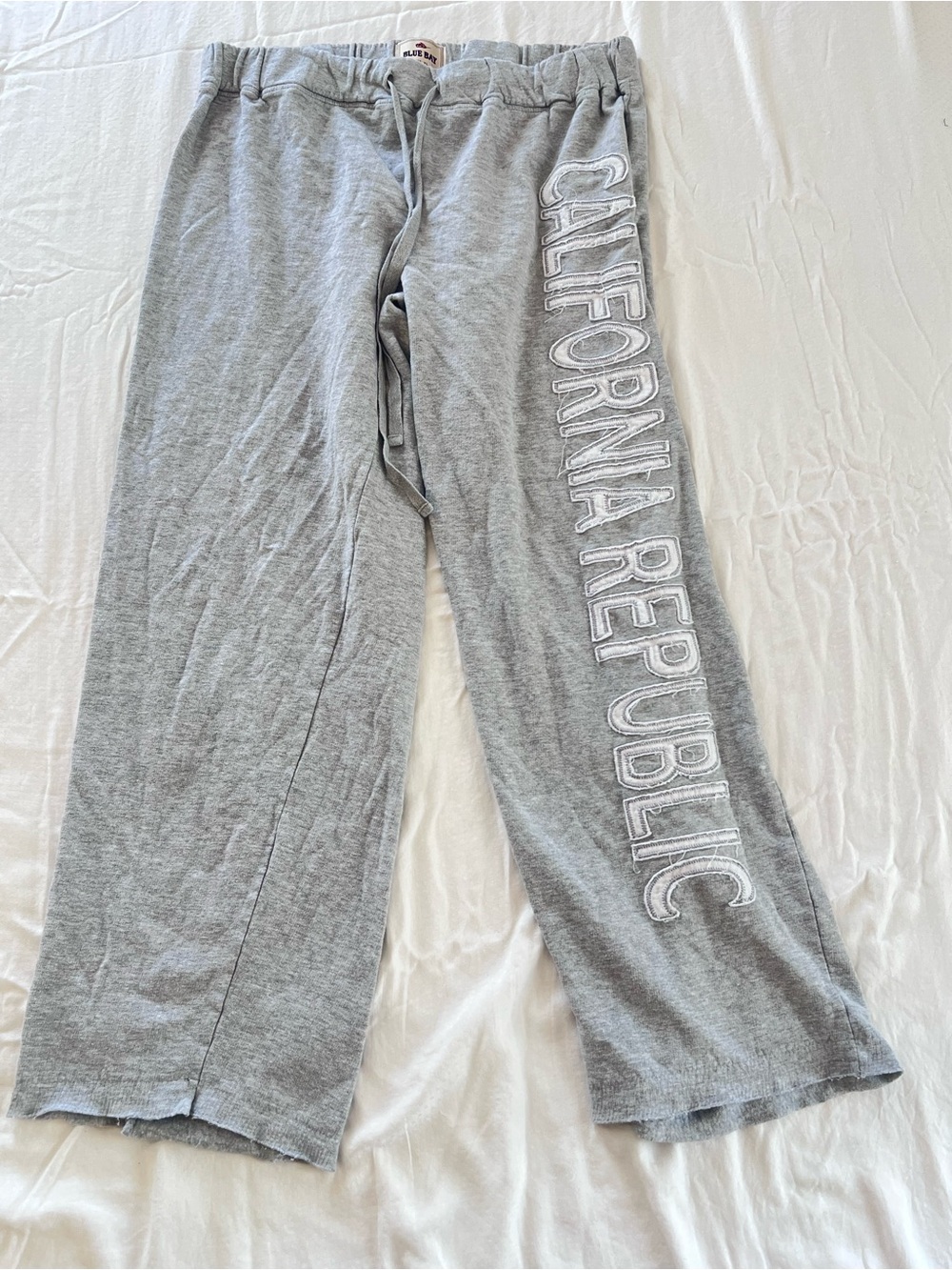 Gray Kids Sweatpants with 'California Republic' Side Lettering